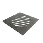Green Home - Chrome 100mm square Floor Waste Shower Grate